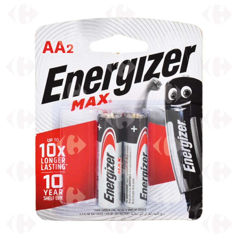 [359957] Piles AA Max Energizer 2 unités.