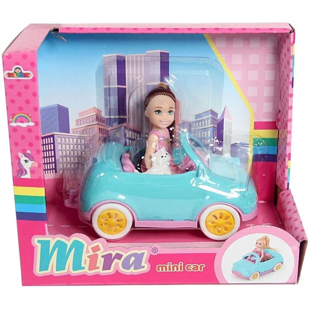 [715820] Poupée avec Mini Voiture Mira 23,5x21x12cm