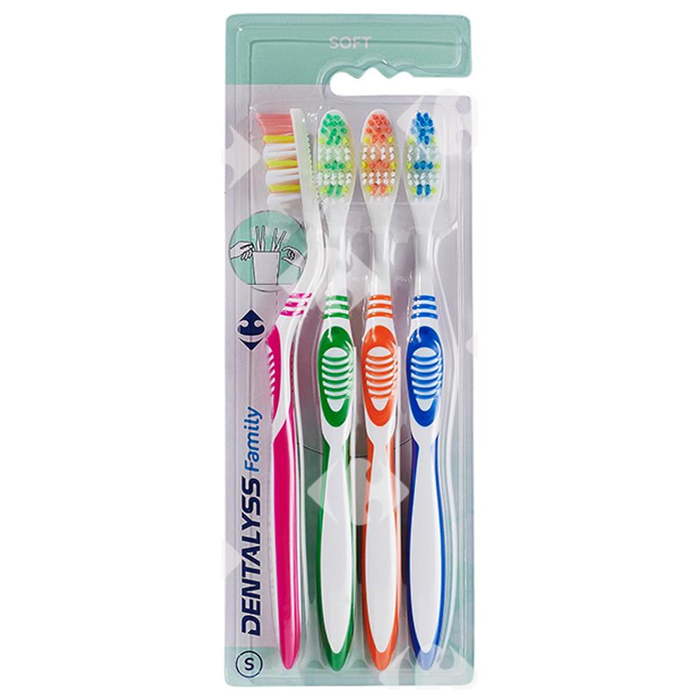 [656518] Brosse à Dent Souples 4 Saisons Dentalyss Carrefour4 unités