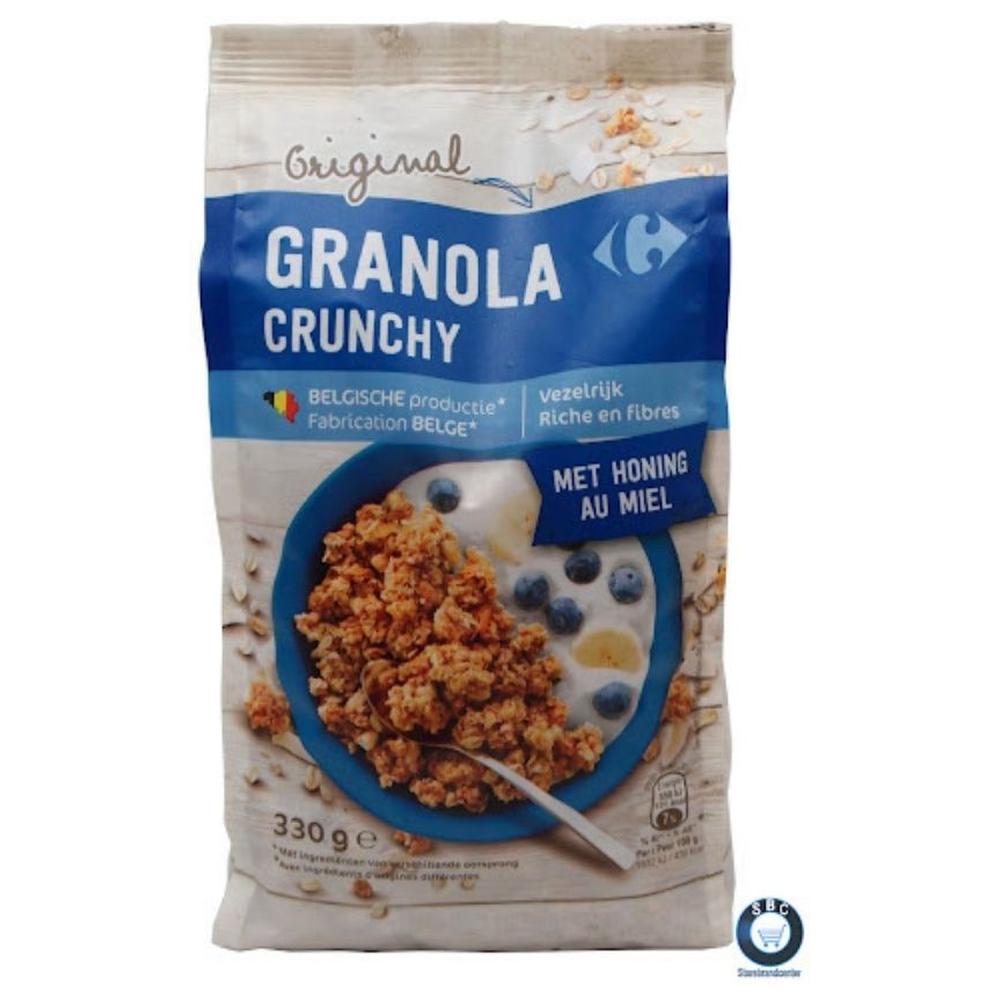 [644147] Céréales Granola Crunchy au Miel Carrefour 330g