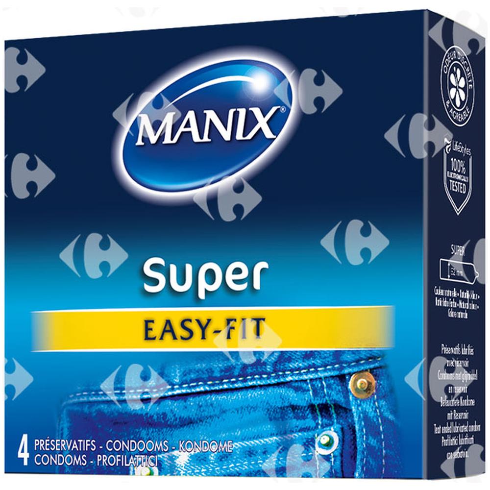 [681082] Préservatifs Easy Fit Super Manix 4 Unités