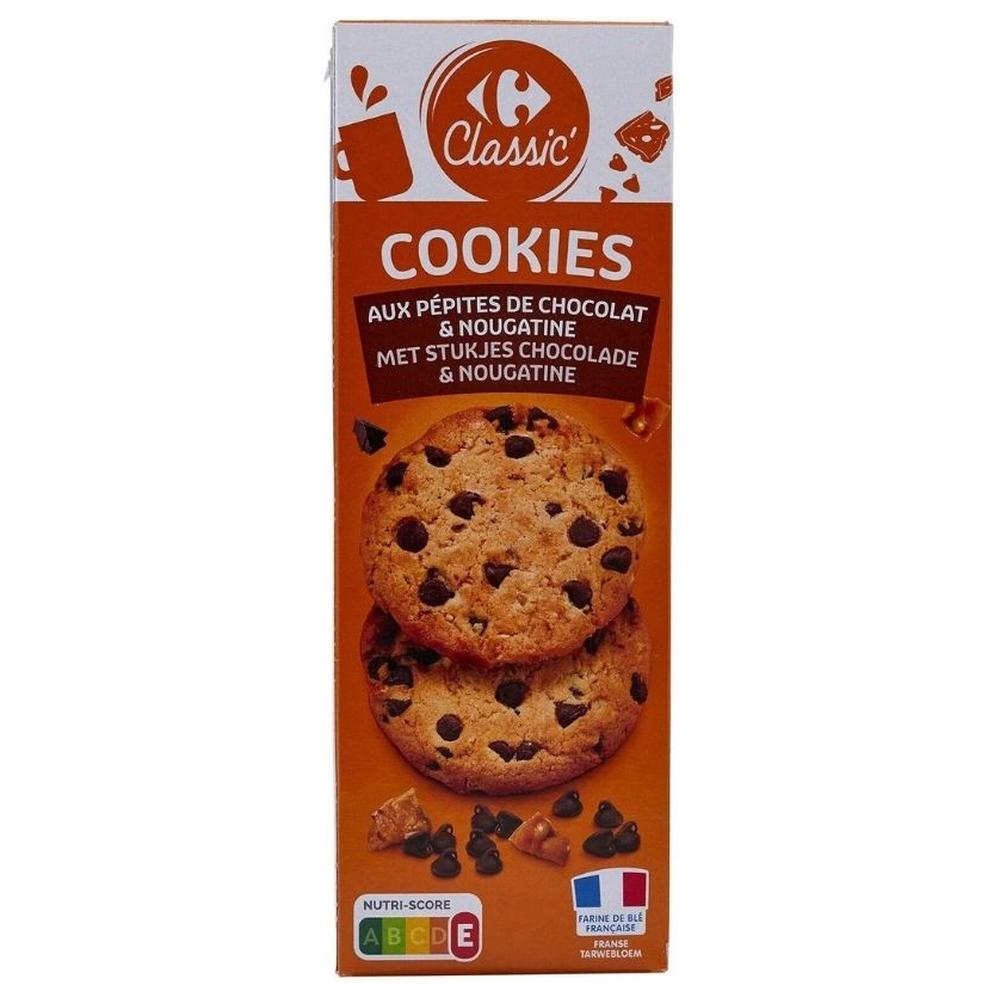 [163558] Cookies Pépites Chocolat Nougatine Carrefour Classic 200g