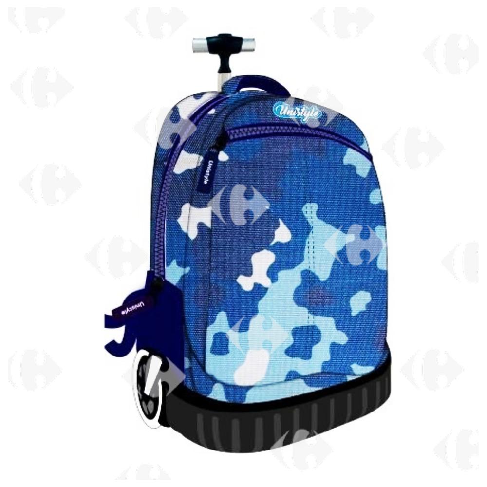 [702328] Trolley 18" Militaire tissu avec base rigide 5 motifs 3 poches (couleur aléatoire)