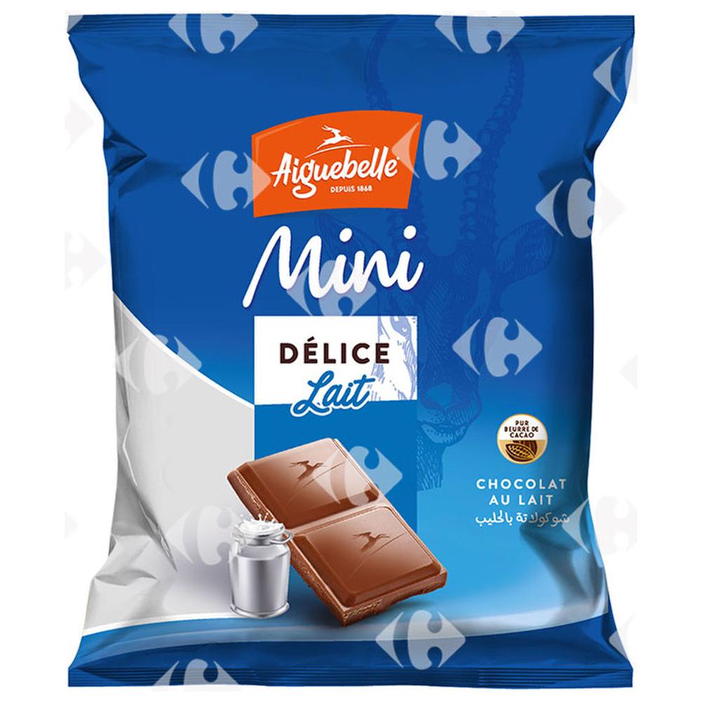 [678858] Sachet Mini Carrés Chocolat Lait Délice Aiguebelle 100g