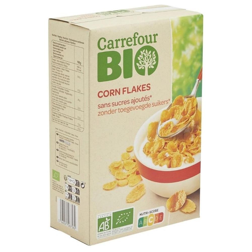 [708200] Cornflakes sans sucres Carrefour Bio 500g