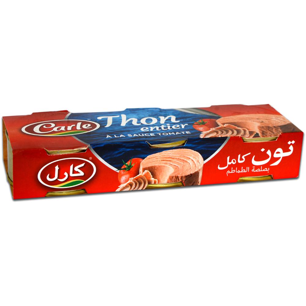 [148904] Conserve de Thon à la Sauce Tomate Carle 3x85g