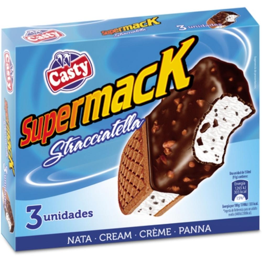 [714573] Pack Glace Supermack Stracciatella Casty 3 unités 150ml