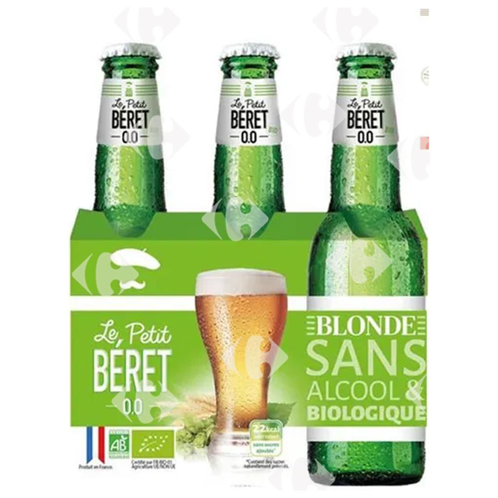 Pack de 3 Bières Blondes sans Alcool Le Petit Béret 33cl