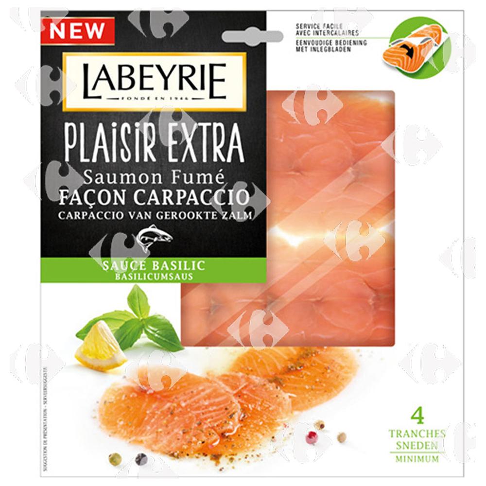 [640185] Saumon Fumé Sauce Basilic Façon Carpaccio Labeyrie 100g