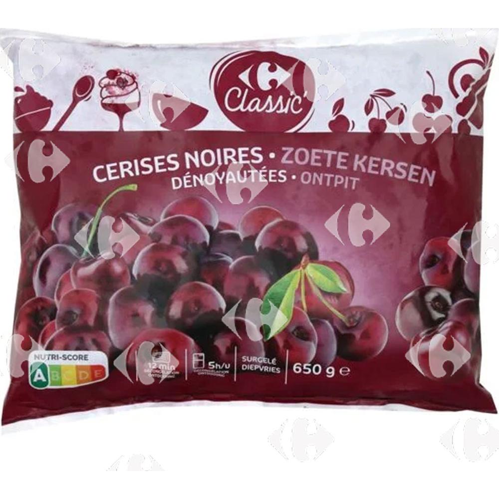 [691900] Cerises Noires Dénoyautées Carrefour Classic 650g