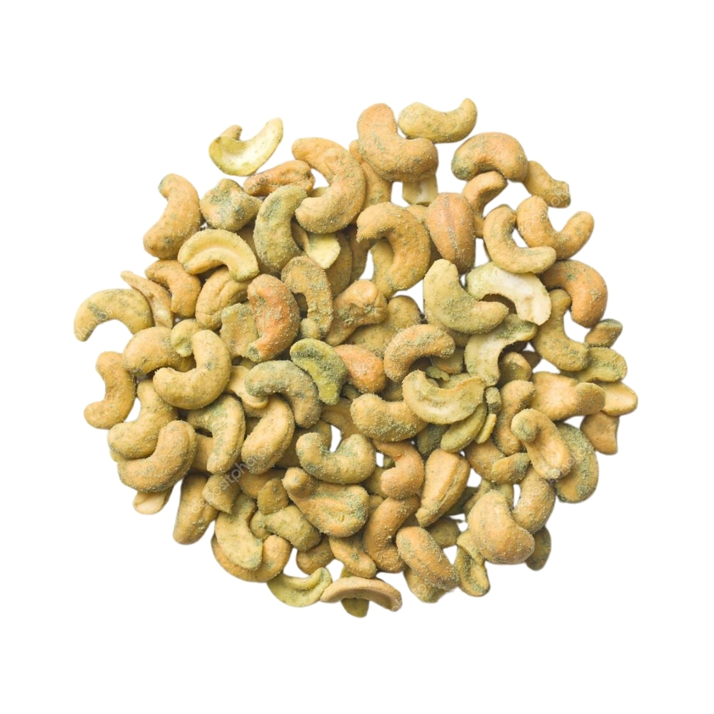 Noix de Cajou Wasabi Vert ou Blanc Sans Couche d'Amidon 100g