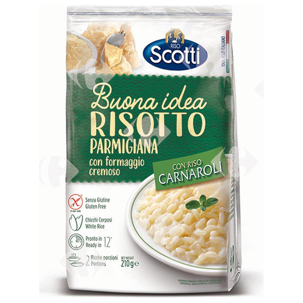 [628477] Riz Risotto Carnaroli au Parmesan sans Gluten Scotti 210g