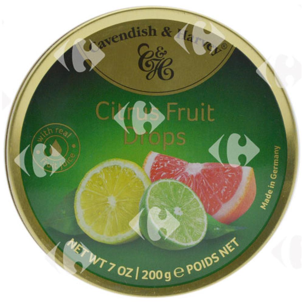Bonbons Citrus Fruits Drops Cavendish & Harvey 200g
