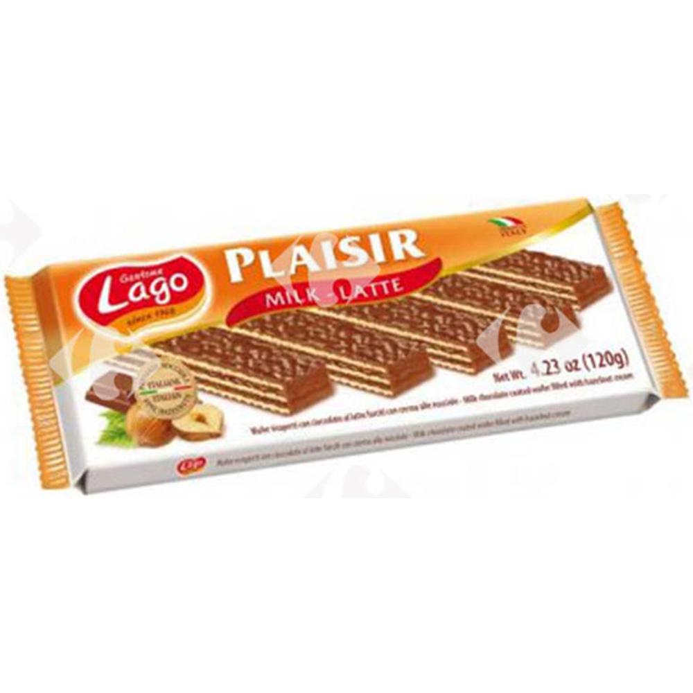 [673779] Gaufrettes Chocolat Lait Plaisir Lago 120G