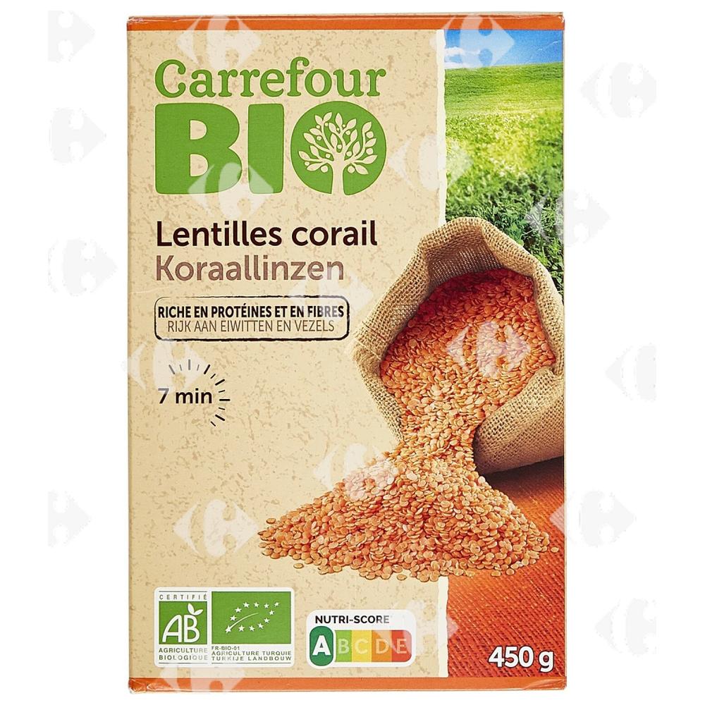 [637732] Lentilles Corail Carrefour Bio 450g