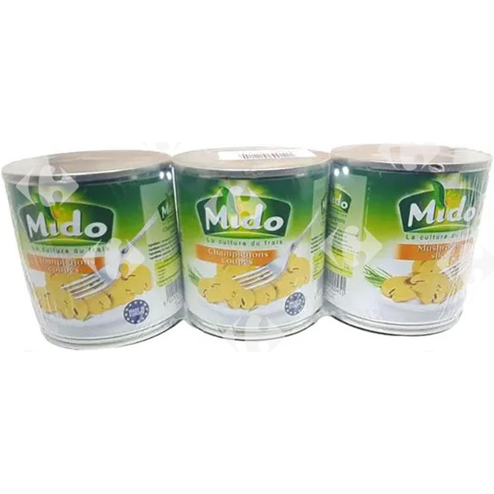 [57559] Champignons Coupés Mido 3x200g