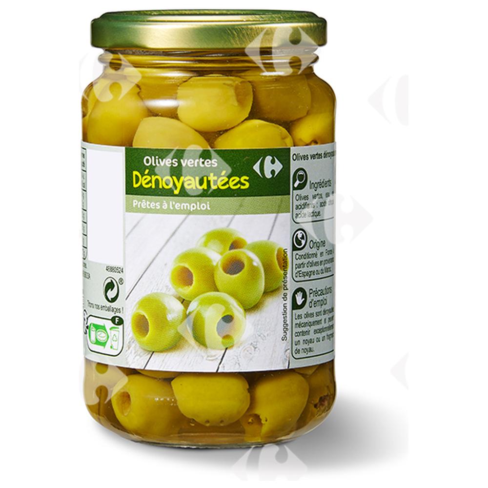 [413679] Olives Vertes Dénoyautées Carrefour 37cl