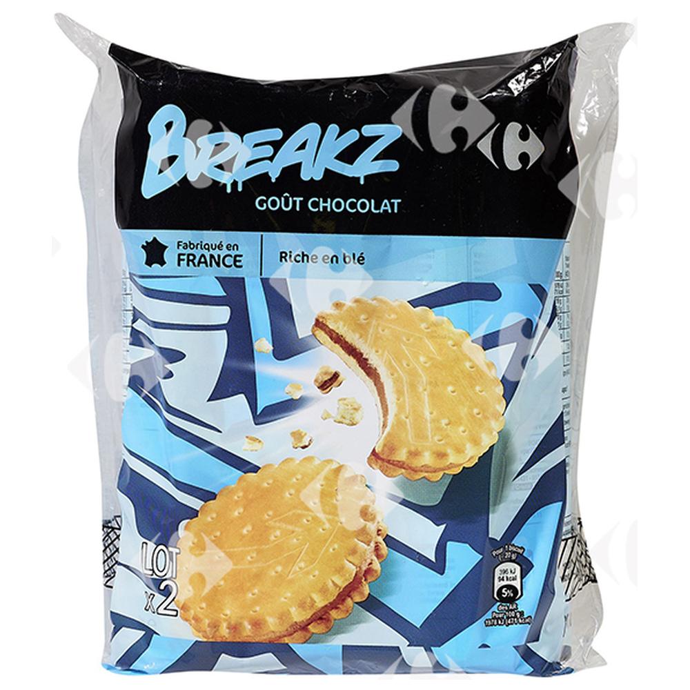 [188856] Biscuits Fourrés Chocolat Break 2 Carrefour Kids2x330g
