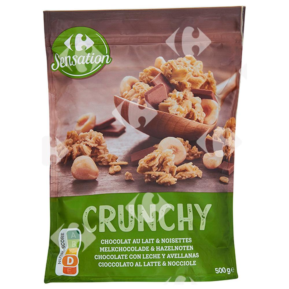 [626870] Muesli Croustillant Chocolat au Lait et Noisettes Carrefour 500g
