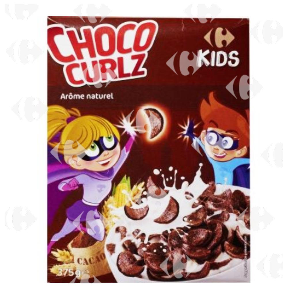[458958] Céréales Chocolat Choco Curlz Carrefour Kids 375g
