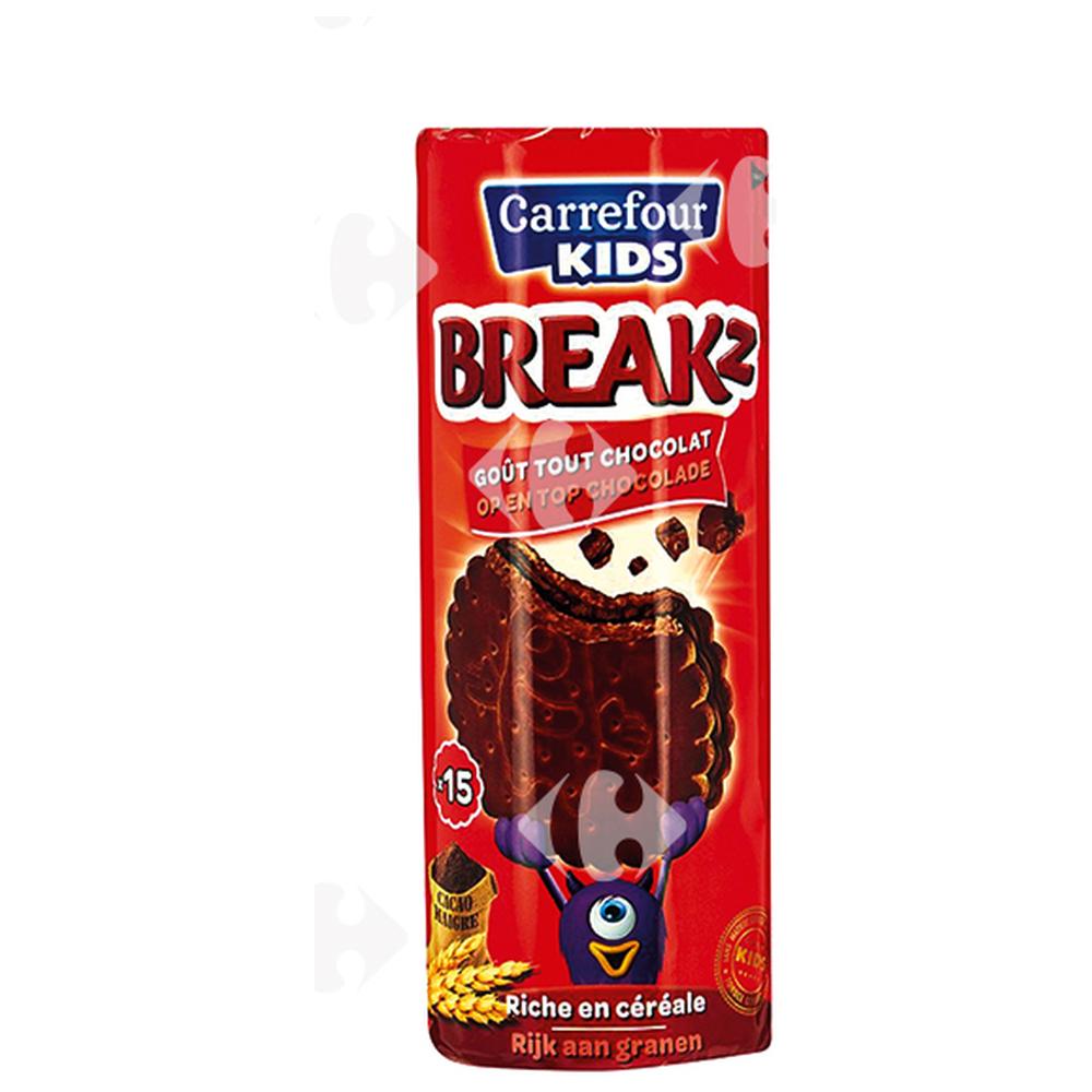 [171126] Biscuits Fourrés tout Chocolat Break 2 Carrefour Kids 330g
