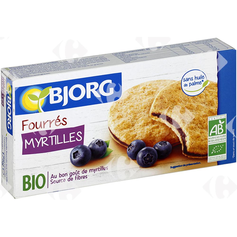[624027] Biscuits Fourrés aux Myrtilles Bio Bjorg 175g