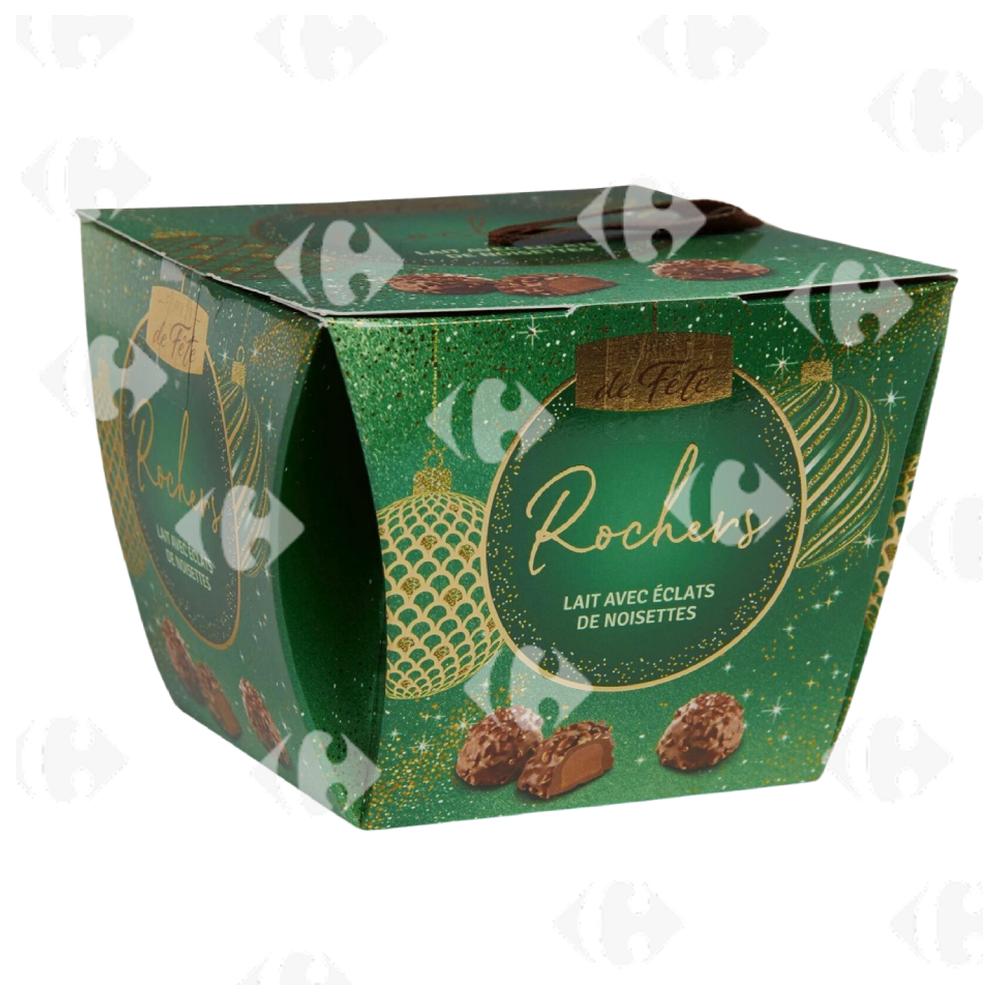 Rochers Lait avec Éclats de Noisettes Esprit de Fête 190g