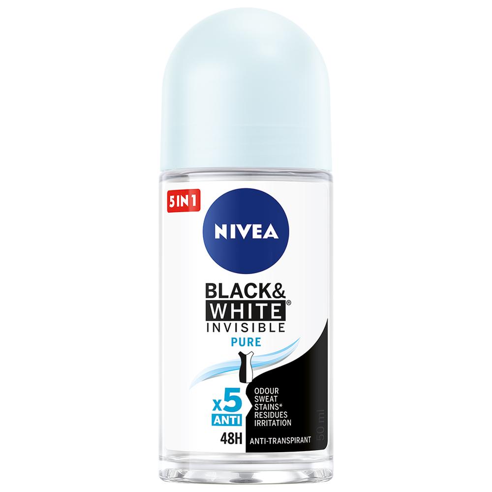 [231922] Déodorant Femme Invisible Black & White Pure Roll-on Nivea 50ml