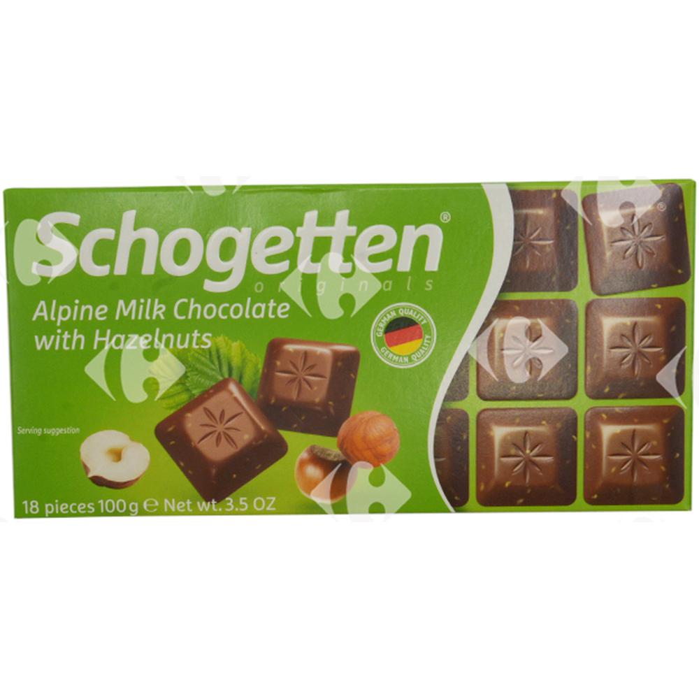 Tablette de Chocolat au Lait aux Noisettes Schogetten 100g