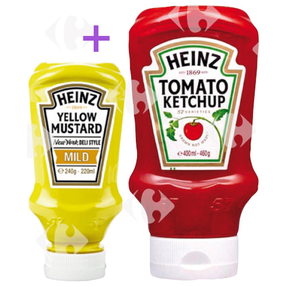 [689488] Ketchup Heinz 460g + Moutarde Heinz 240g (2ème à 50%)