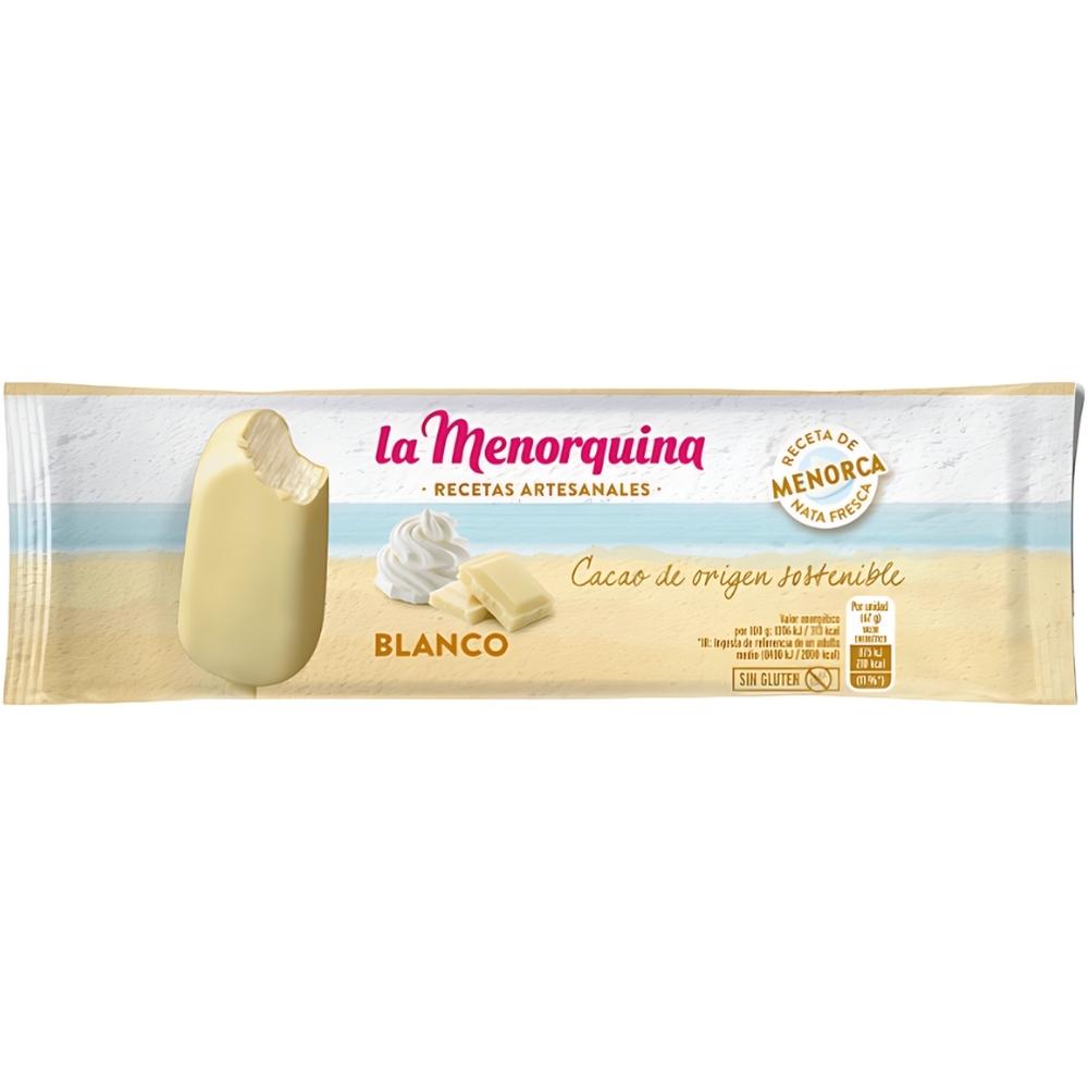 [714632] Bâtonnet Glace Vanille Chocolat Blanc La Menorquina 90ml.