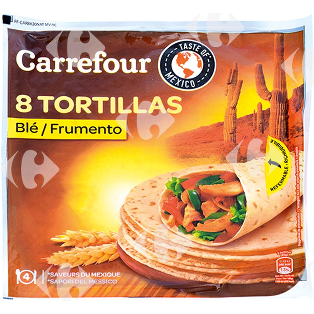 [231047] Galettes Tortillas de Blé Carrefour 8 feuilles 320g 