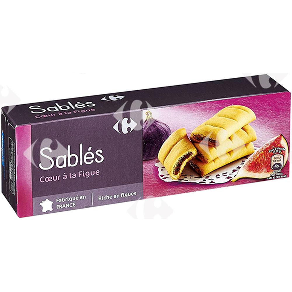 Biscuits Sablés Fourrés Figue Carrefour 165g