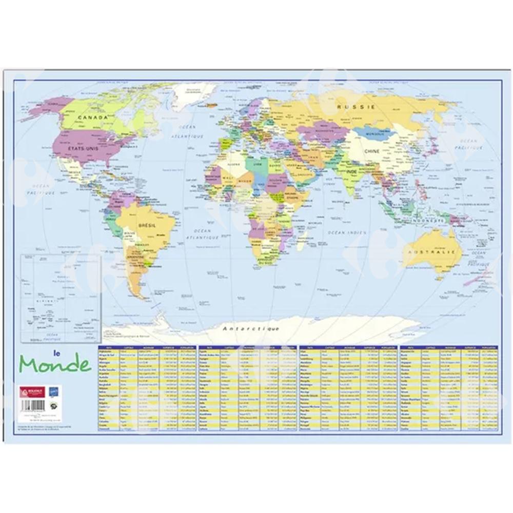 Sous-Main Carte Monde Politique Bouchut 40,5x55cm