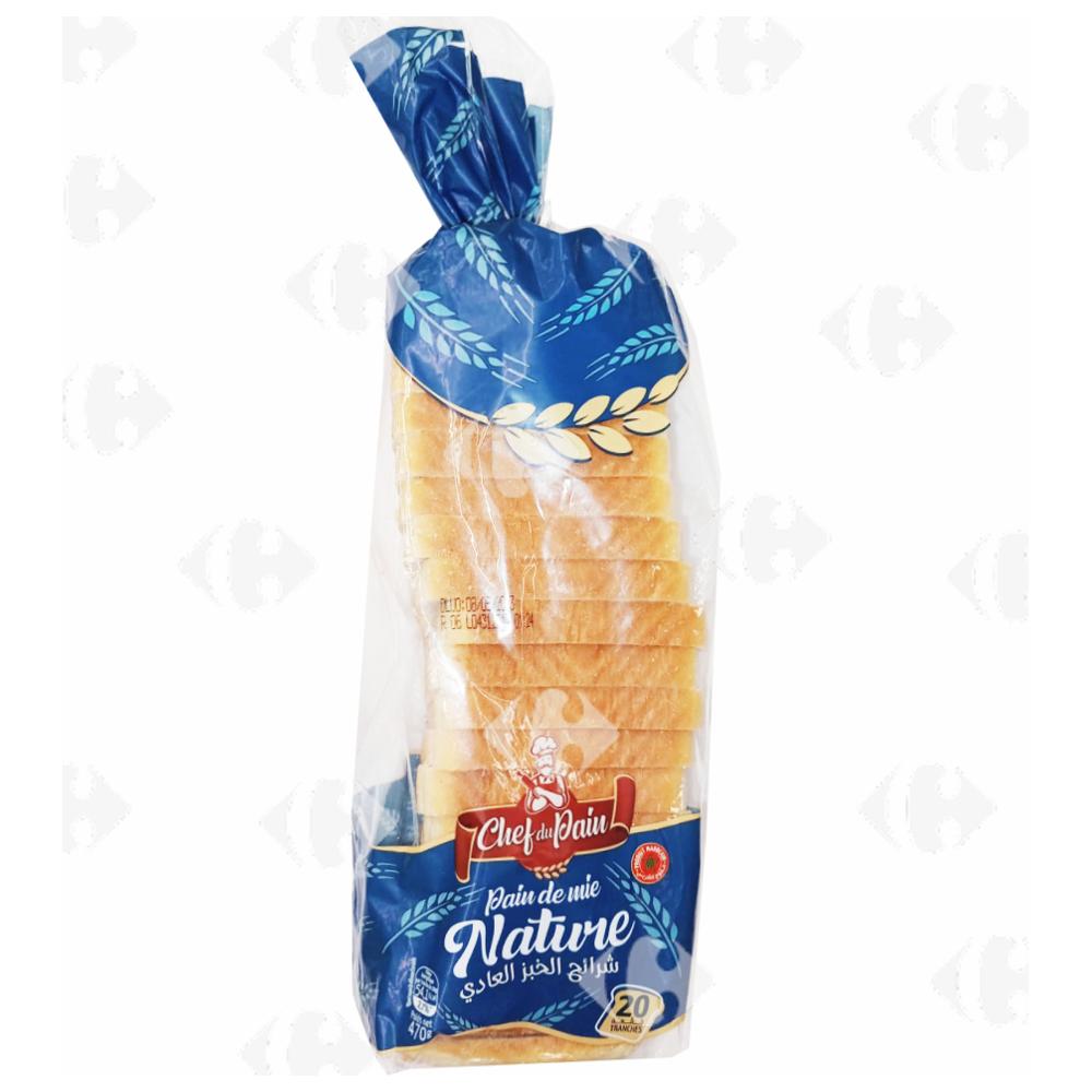 [656091] Pain de Mie Nature Chef du Pain 20 pièces 470g