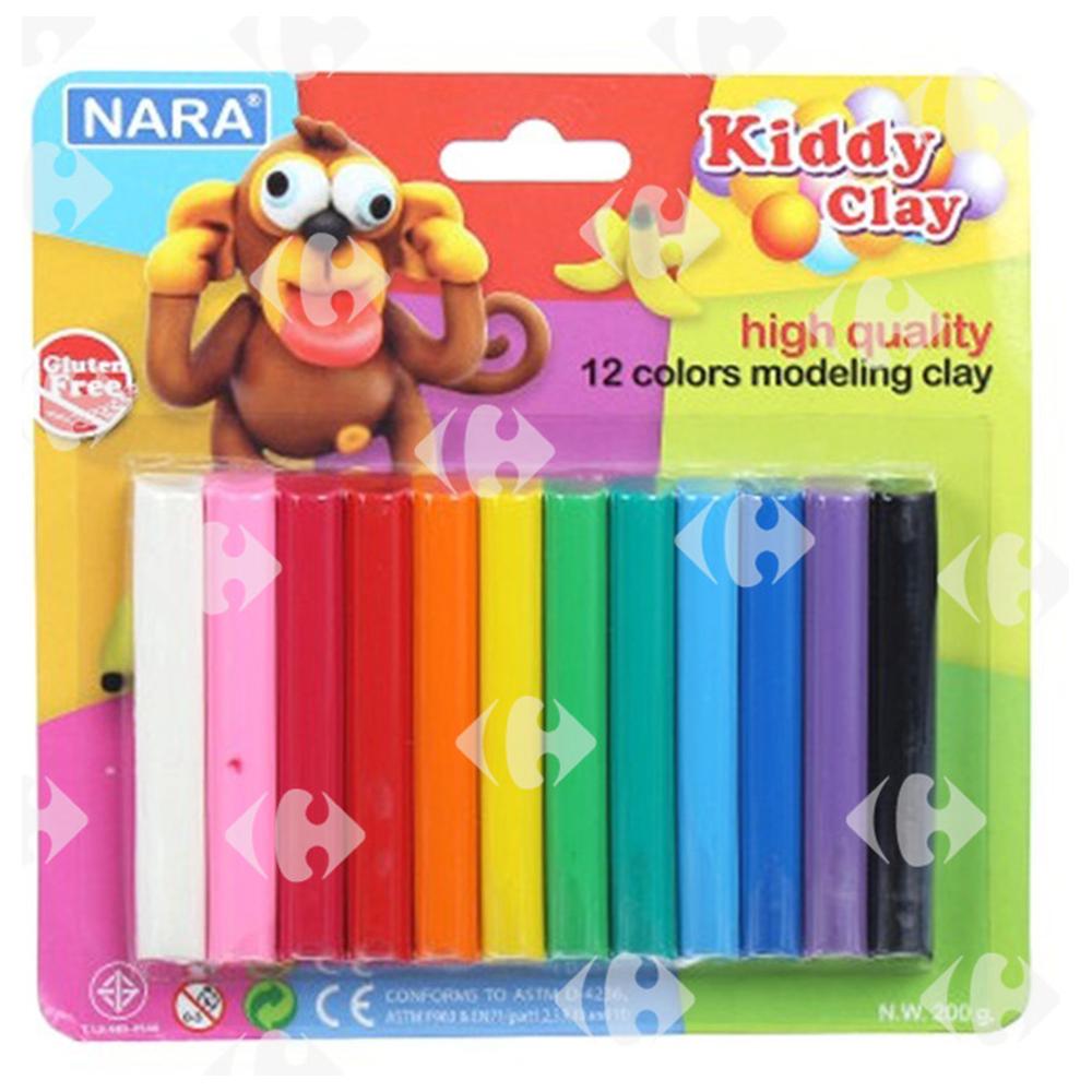 [268266] Set de Bâtons de Pâte à modeler Kiddy Clay 12 unités