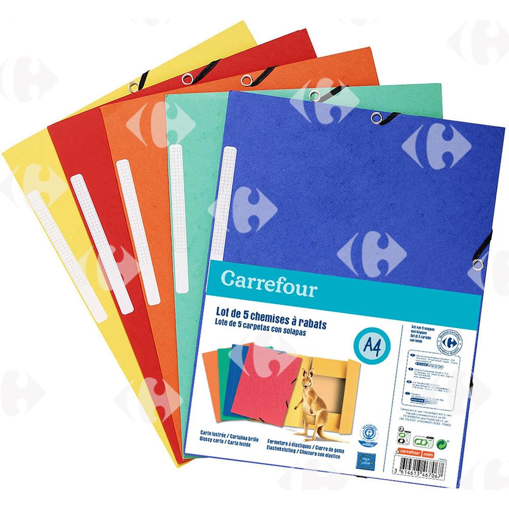Chemise à Elastique Carrefour 3 Rabats 21x297cmx5