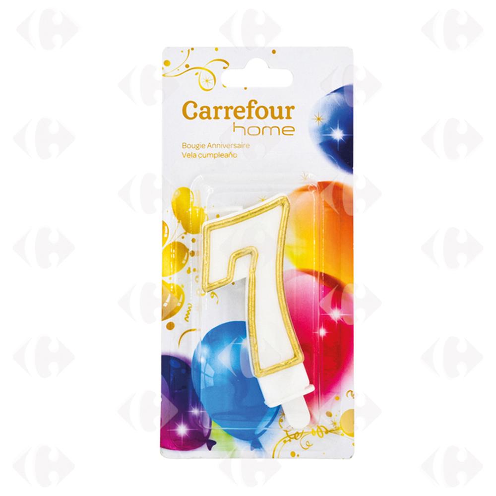 [187683] Bougie d'Anniversaire Chiffre 7 Carrefour Home 1 unité