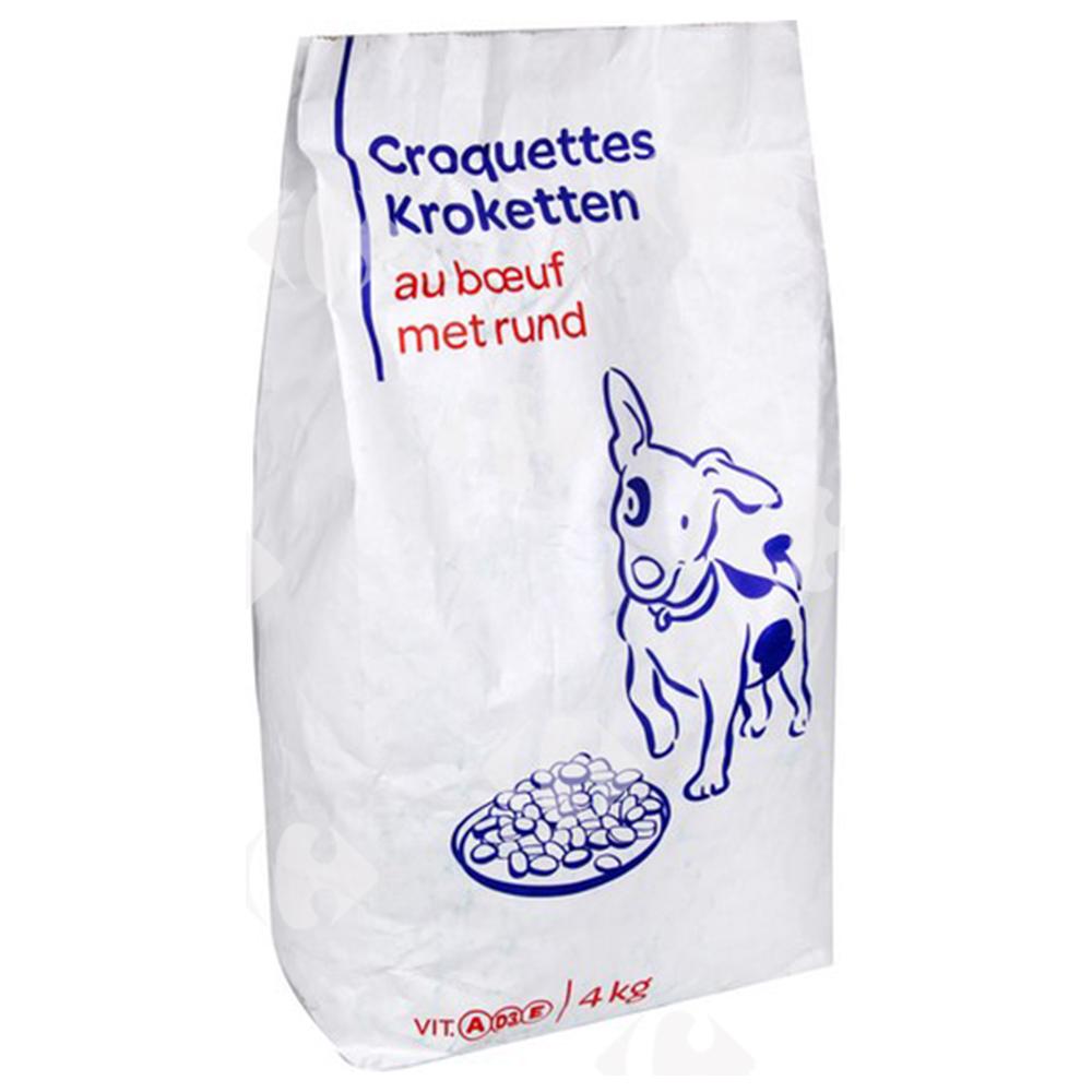 [423339] Croquettes au Bœuf pour Chiens Carrefour Blanc 4kg