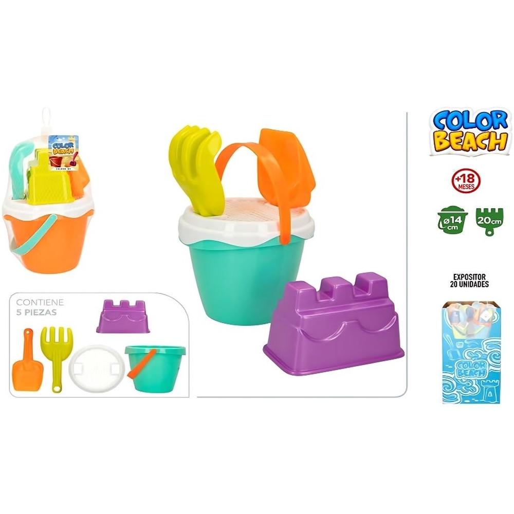 [715680] Set Seau de Plage 14cm avec Accessoires 6 pièces