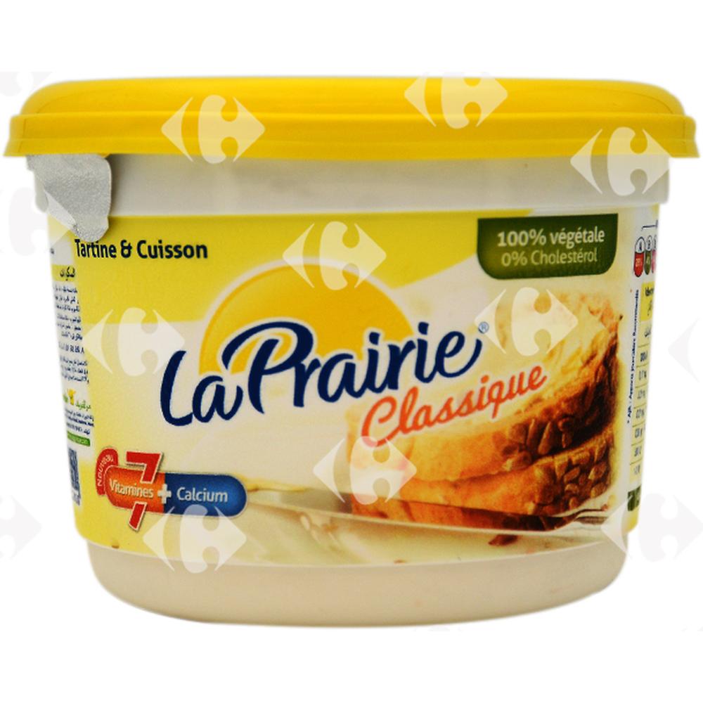 Margarine Barquette Ronde La Prairie Classique 500g