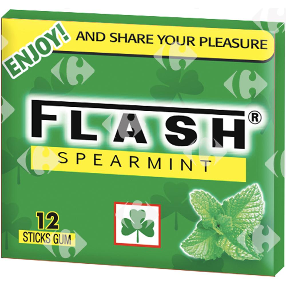 [686502] Chewing-Gum Spearmint Premium Flash 12 unités