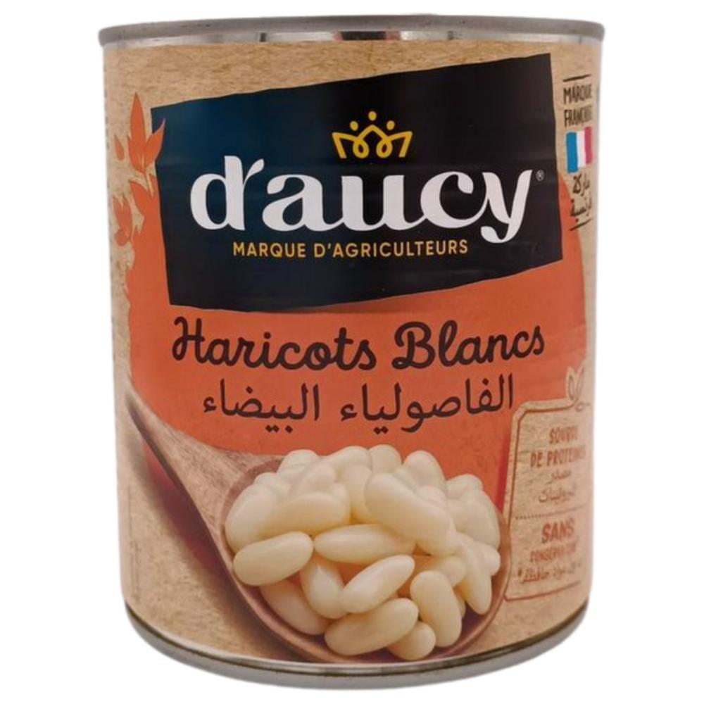 Conserve de Haricots Blancs Nature d'Aucy 800g