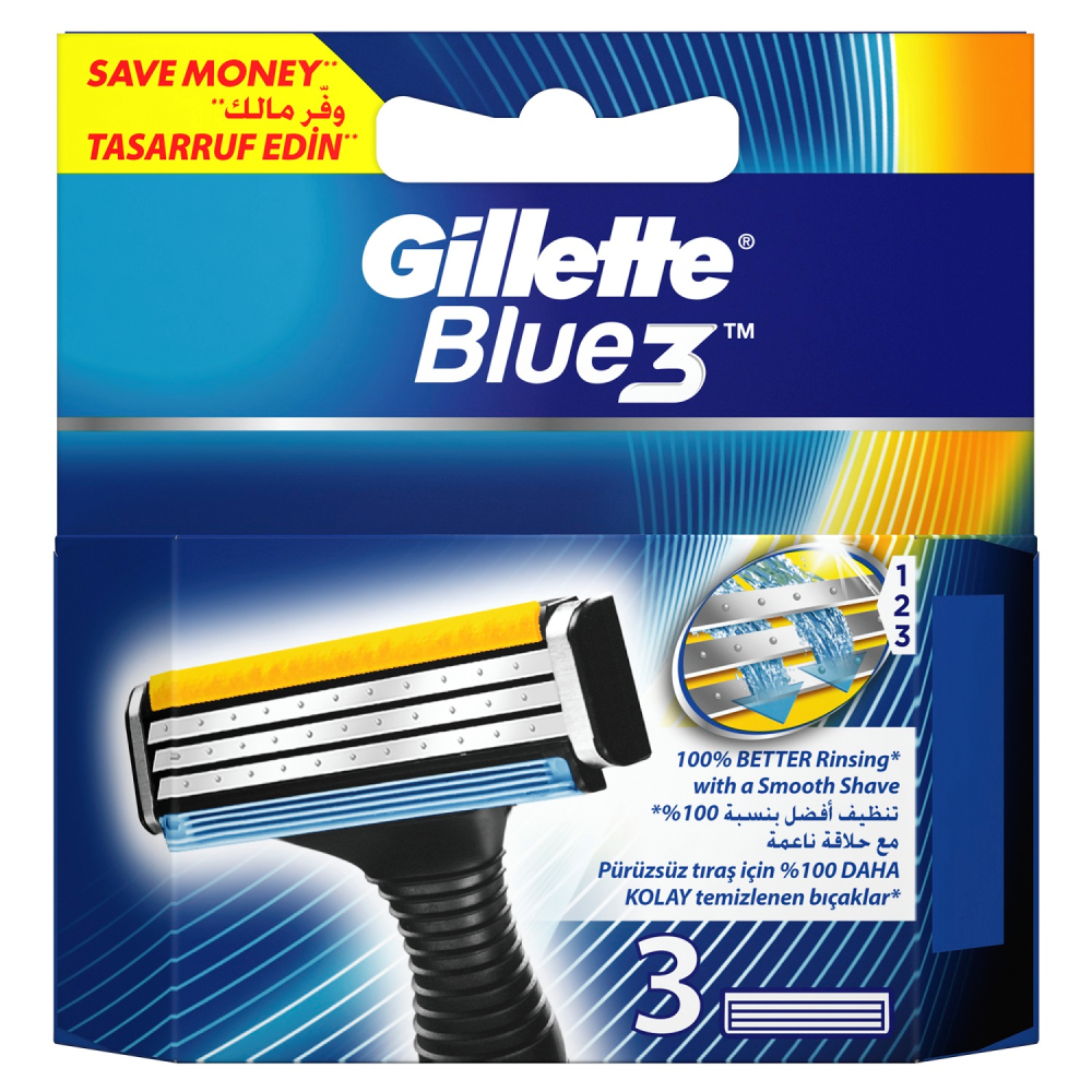 [383807] Recharges de lames de rasoir Blue3 Gillette 3 unités