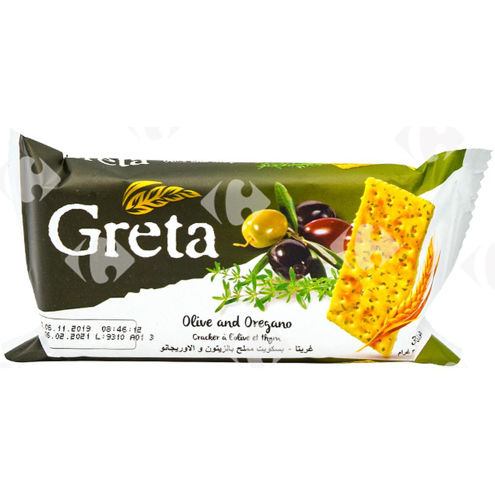 Biscuits Crackers à L'Oliveet Thym Greta 30g