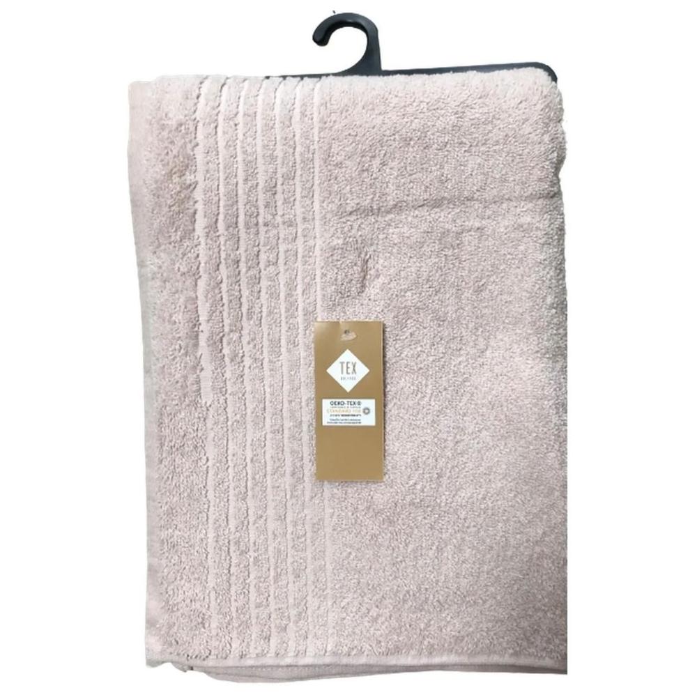 [717195] Drap de Douche Beige Clair 100% Coton Tex Home 70x140 cm