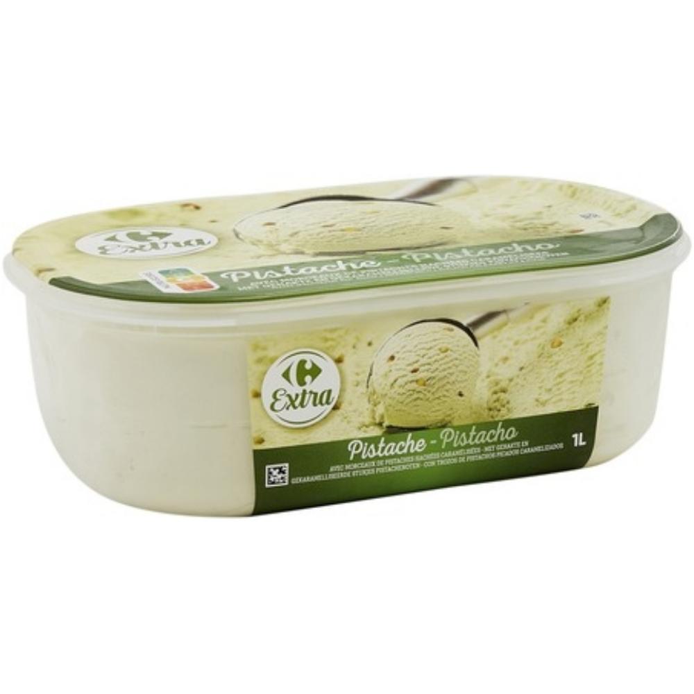 [656623] Crème Glacée Pistache en Bac Carrefour Extra 1L