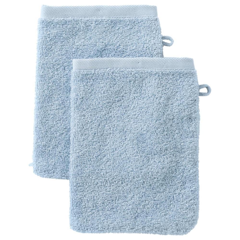 [657855] Gant de Toilette Bleu 100% Coton Tex Home 15x21cm