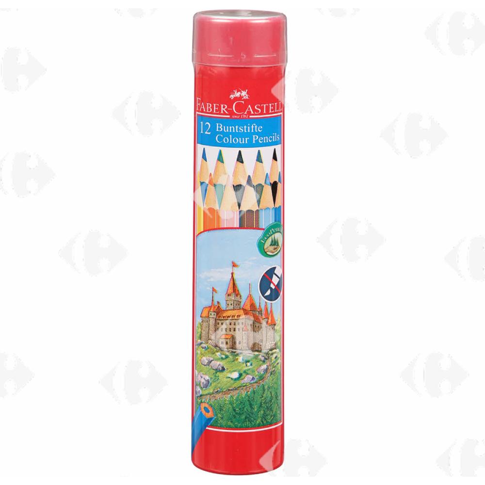 Boîtes de Crayons de Couleur Ronde Grand Modèle Faber Castell 12 unités