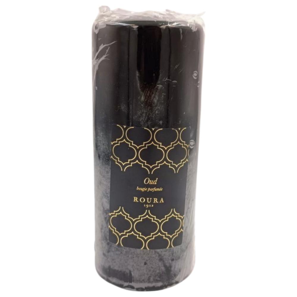 [691920] Bougie Cylindrique Noire Parfumée à l'Oud 150x60mm
